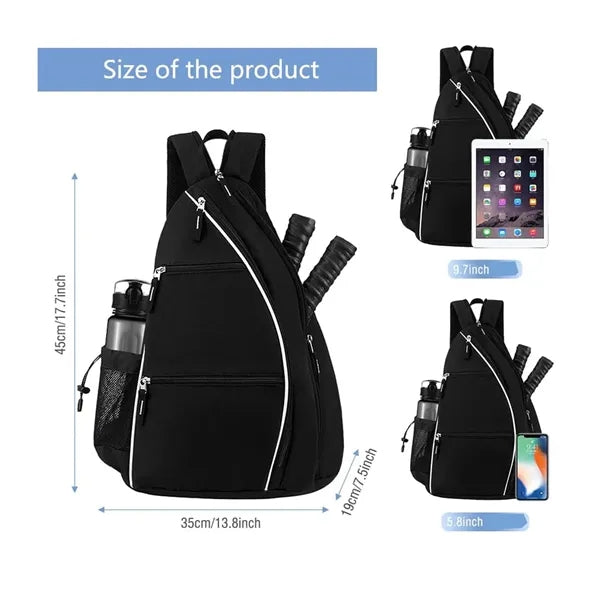 Pickleball Rackets Bags W/ Water Bottle Holder