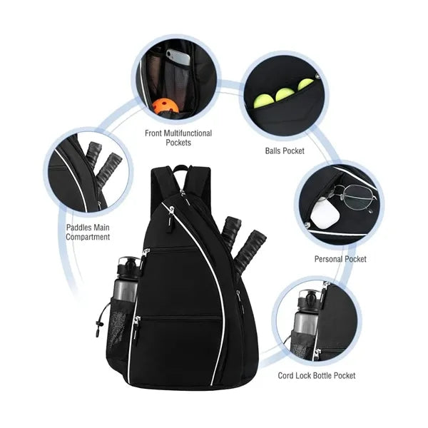 Pickleball Rackets Bags W/ Water Bottle Holder