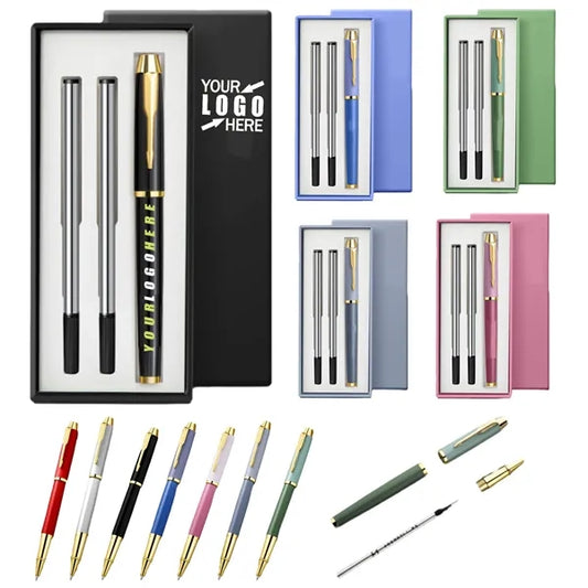 Business Metal Gift Pen Set With 5 Refills
