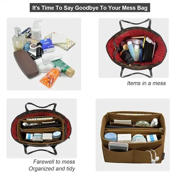Felt Tote Bag Organizer Insert Medium Size