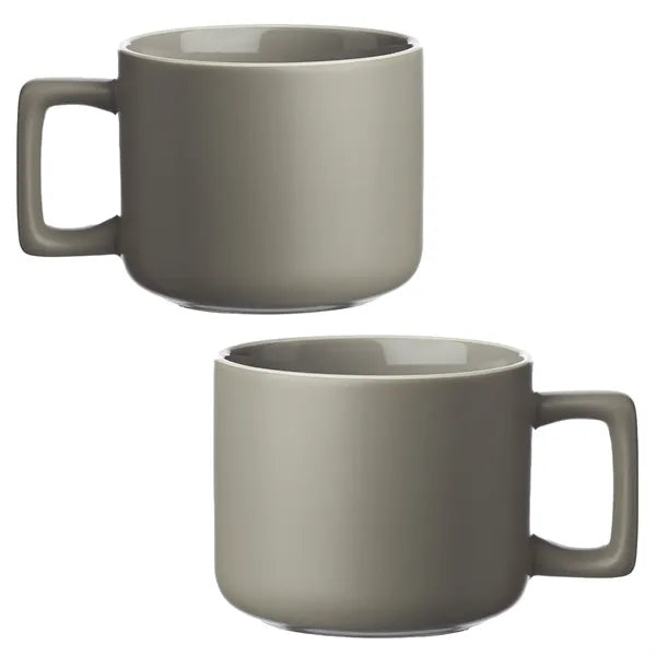 Stylish White Rim Ceramic Mug, 11 oz.