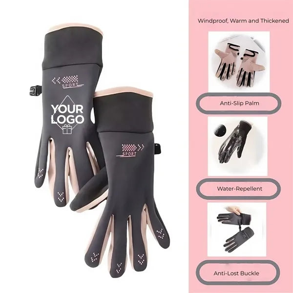 Women's Windproof Warm Gloves Anti-Slip Water-Resistant