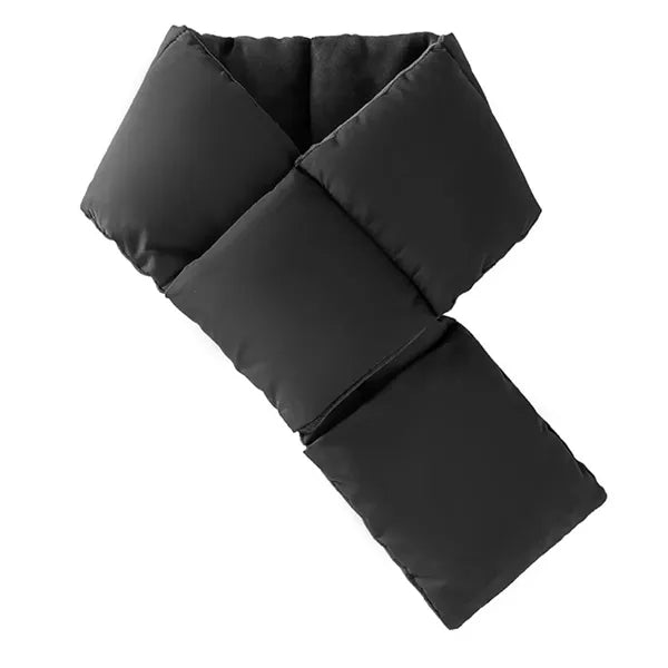 Women Puffy Puffer Scarf with Pocket Warm for Winter Outdoor