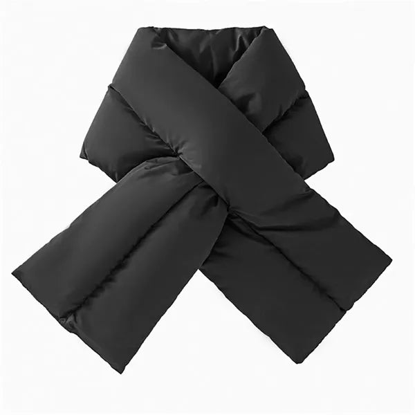 Women's Puffy Scarf with Pocket for Winter Outdoor Warmth