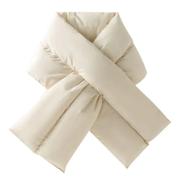 Women's Puffy Scarf with Pocket for Winter Outdoor Warmth