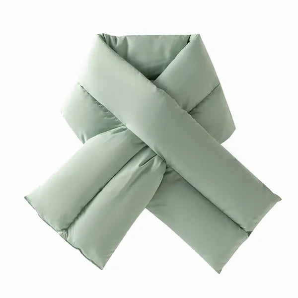 Women's Puffy Scarf with Pocket for Winter Outdoor Warmth