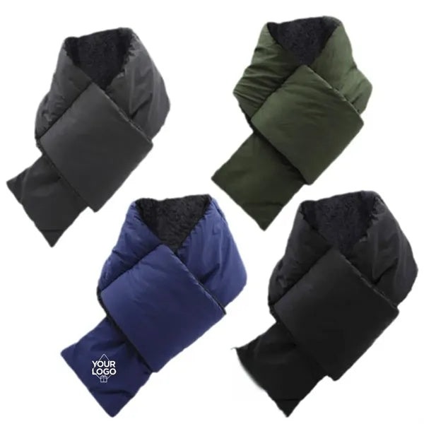 Men's Puffy Scarf with Fleece Lining Winter Outdoor Warmth