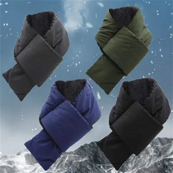 Men's Puffy Scarf with Fleece Lining Winter Outdoor Warmth