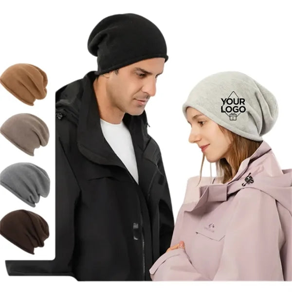 Unisex Wool Slouchy Beanie Hat for Winter Outdoor Casual