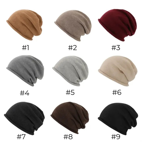 Unisex Wool Slouchy Beanie Hat for Winter Outdoor Casual