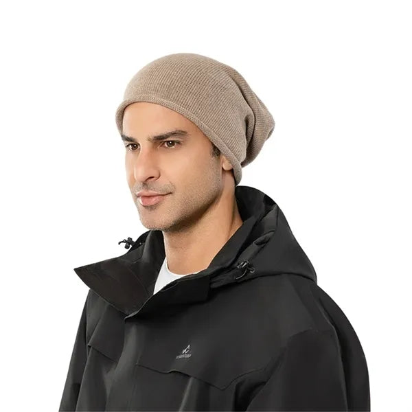 Unisex Wool Slouchy Beanie Hat for Winter Outdoor Casual