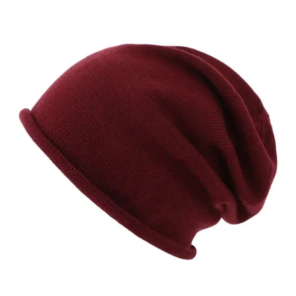 Unisex Wool Slouchy Beanie Hat for Winter Outdoor Casual