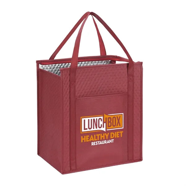 Non-Woven Insulated Cooler Tote Bag With Front Pocket
