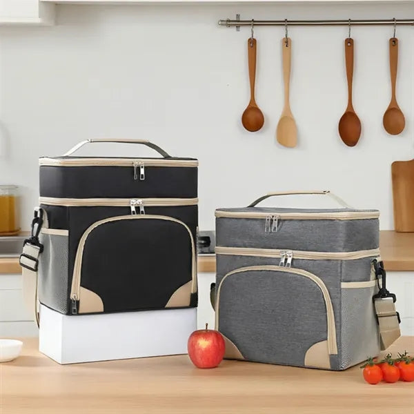Double-layer insulated Oxford cloth large-capacity