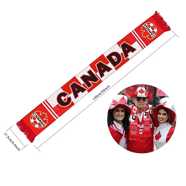 Polyester Soccer Fan Scarf for 2026 World Cup