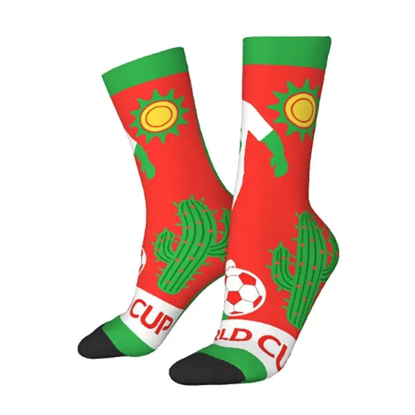 World Cup Fan Socks Polyester Crew Sportswear