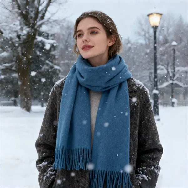 Lightweight Natural Cold Weather Wool Scarves