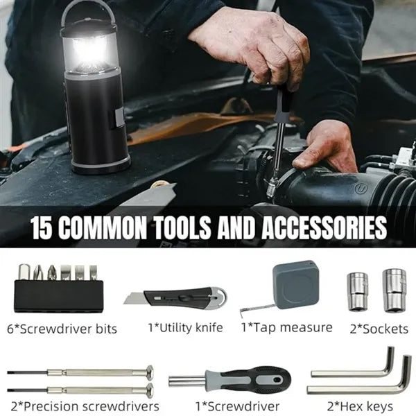 LED Multi Tool Camping Lantern Fishing Gear for Outdoors