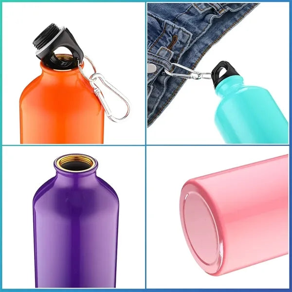 25oz Aluminum Water Bottle with Carabiner,Aluminium Sports B