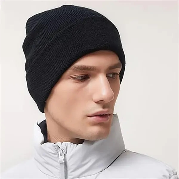 Satin Lined Knit Beanie Soft Warm Slouchy Winter Skull Cap