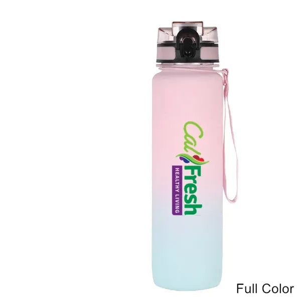 34 oz Gradient Frosted Flip-Straw Tritan Sport Bottle