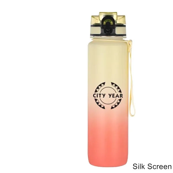 34 oz Gradient Frosted Flip-Straw Tritan Sport Bottle