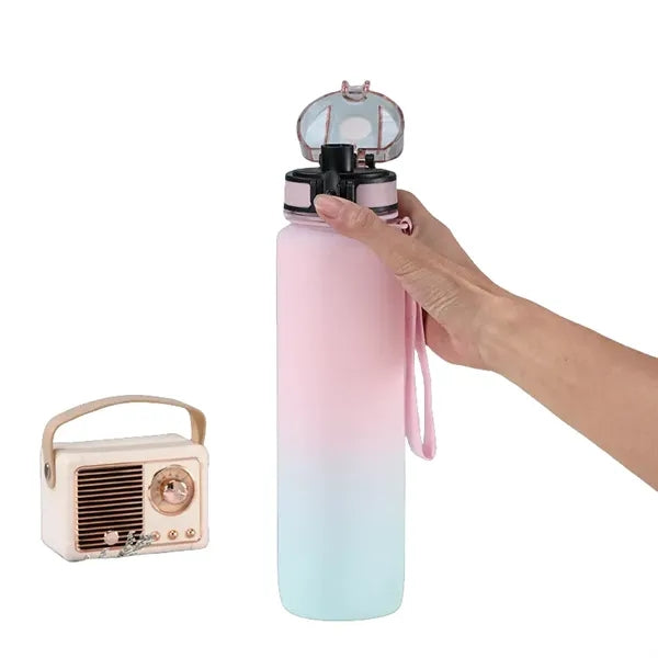 34 oz Gradient Frosted Flip-Straw Tritan Sport Bottle