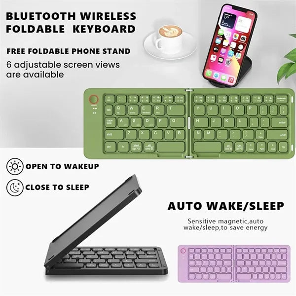 Foldable Bluetooth Keyboard for Windows Mac iOS Android