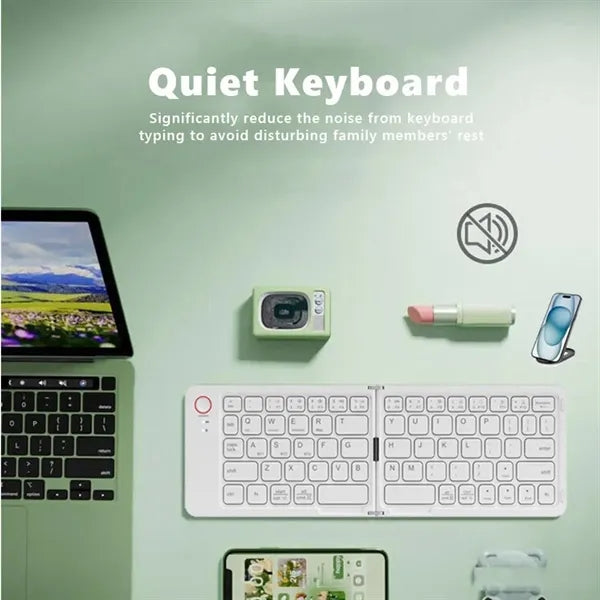 Foldable Bluetooth Keyboard for Windows Mac iOS Android