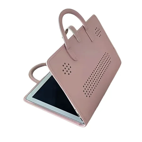 Elegant Pink Laptop Sleeve Tote Bag With Handle