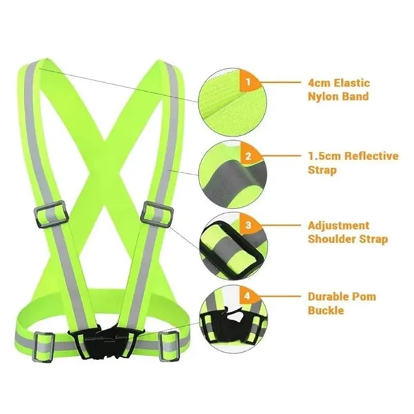 Reflective Safety Vest High Visibility Outdoor Sports Gear