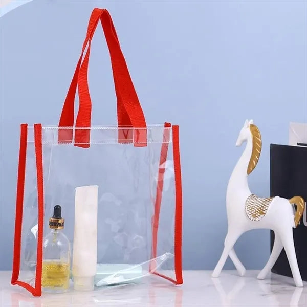 Clear PVC Tote Bag Large Capacity Cosmetic Shopping