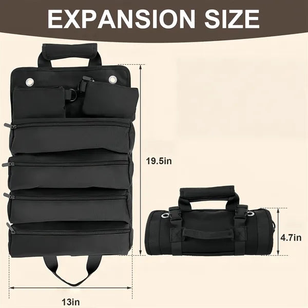 Heavy Duty Waterproof Roll Up Tool Bag With Multiple Pockets