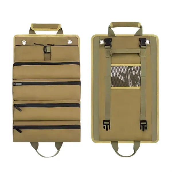 Heavy Duty Waterproof Roll Up Tool Bag With Multiple Pockets
