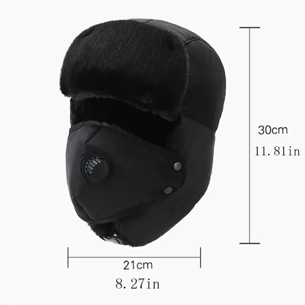 Winter All-in-one Cold Cap Trooper Earflap Warm Fur Ski Hat