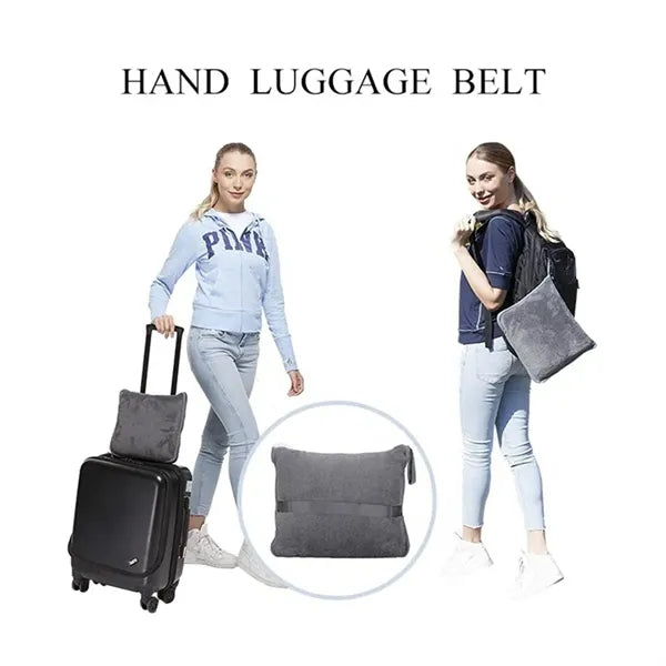 Travel Blanket With Soft Bag Pillowcase