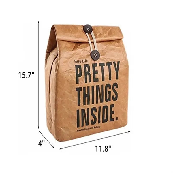 Freezable Brown Paper Lunch bag