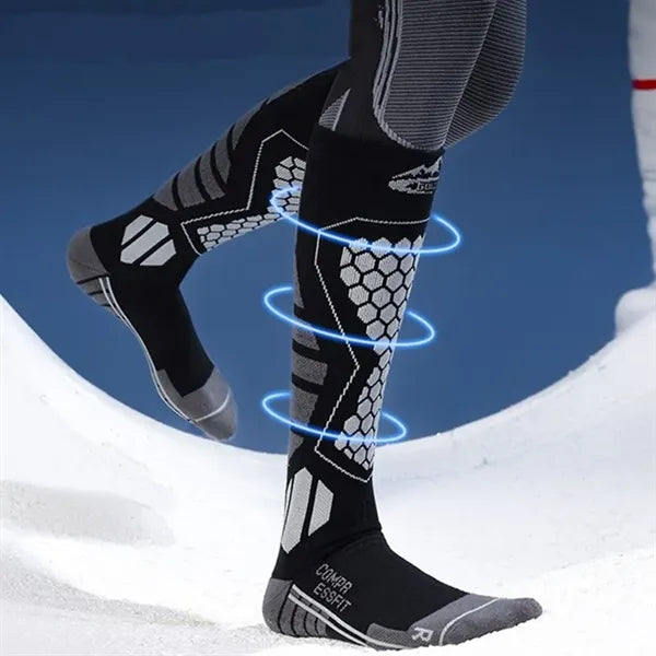 Thermal Compression Ski Socks for Winter Sports