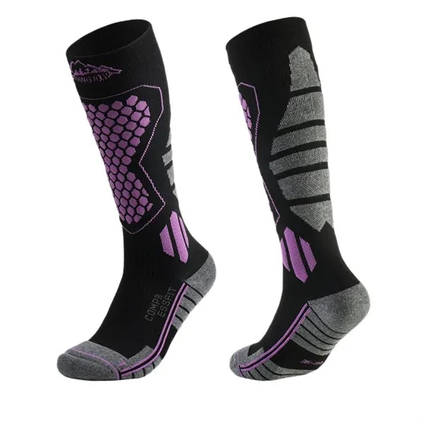 Thermal Compression Ski Socks for Winter Sports