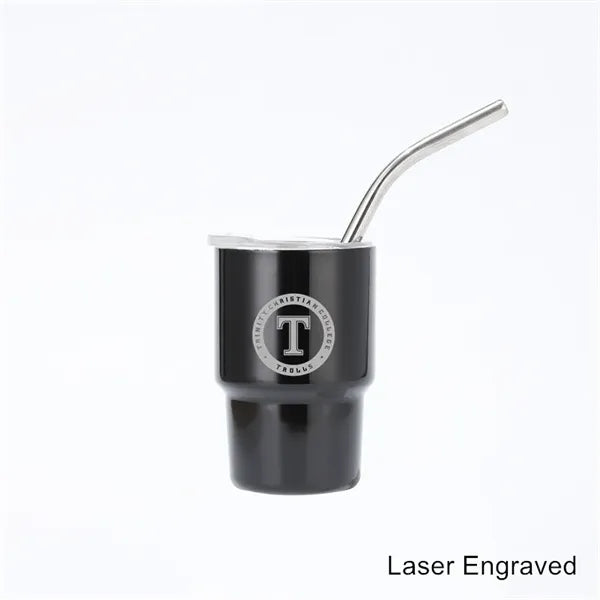 2/3/5/7 oz Stainless Steel Insulated Shot Tumbler with Straw