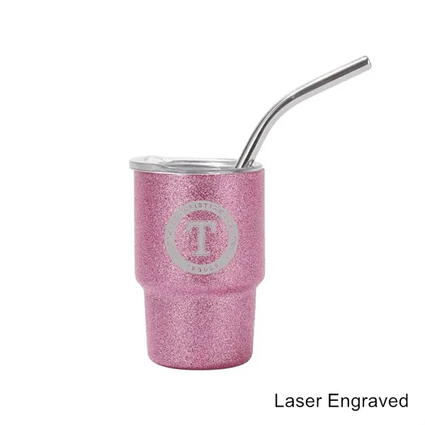 2/3/5/7 oz Stainless Steel Insulated Shot Tumbler with Straw