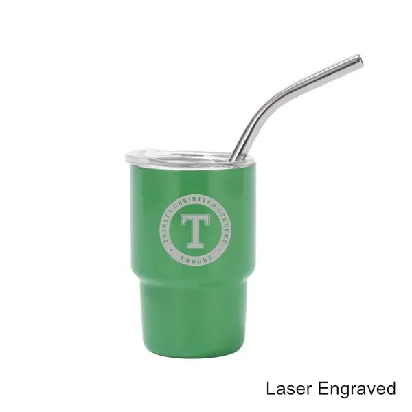 2/3/5/7 oz Stainless Steel Insulated Shot Tumbler with Straw