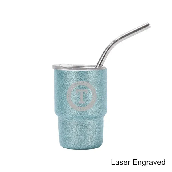 2/3/5/7 oz Stainless Steel Insulated Shot Tumbler with Straw