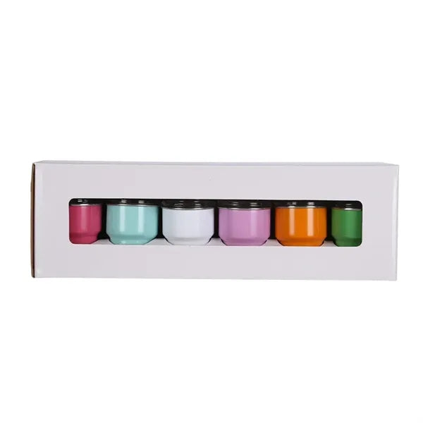 2/3/5/7 oz Stainless Steel Insulated Shot Tumbler with Straw
