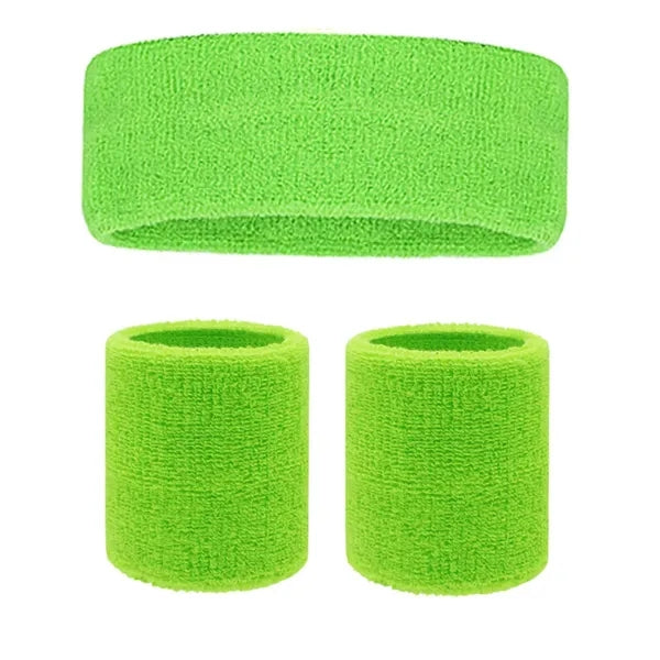 Sports sweatband and wristband set