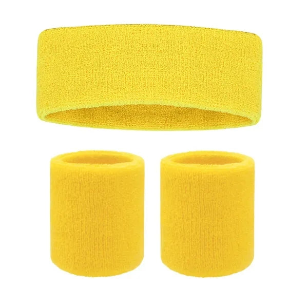 Sports sweatband and wristband set