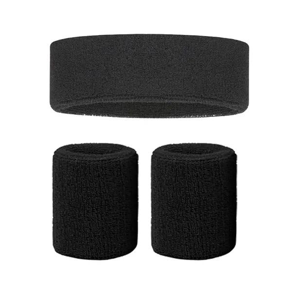 Sports sweatband and wristband set