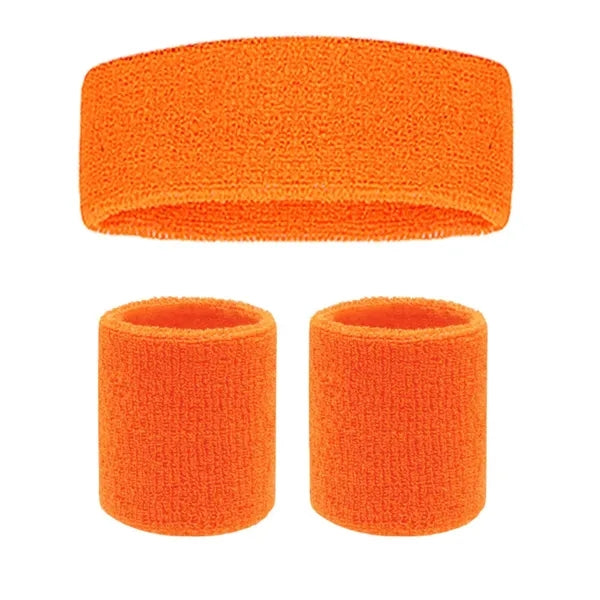 Sports sweatband and wristband set