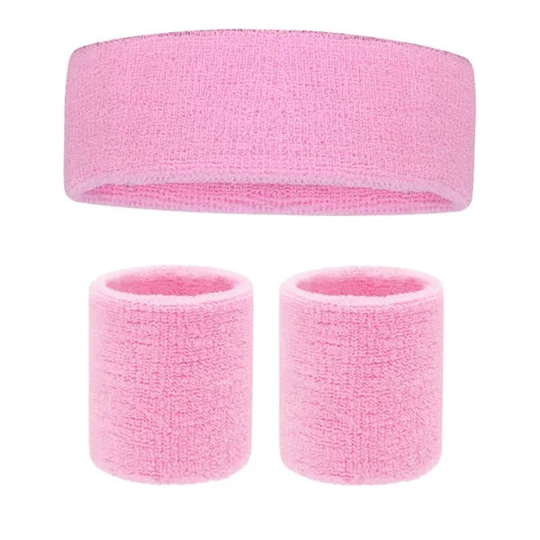 Sports sweatband and wristband set