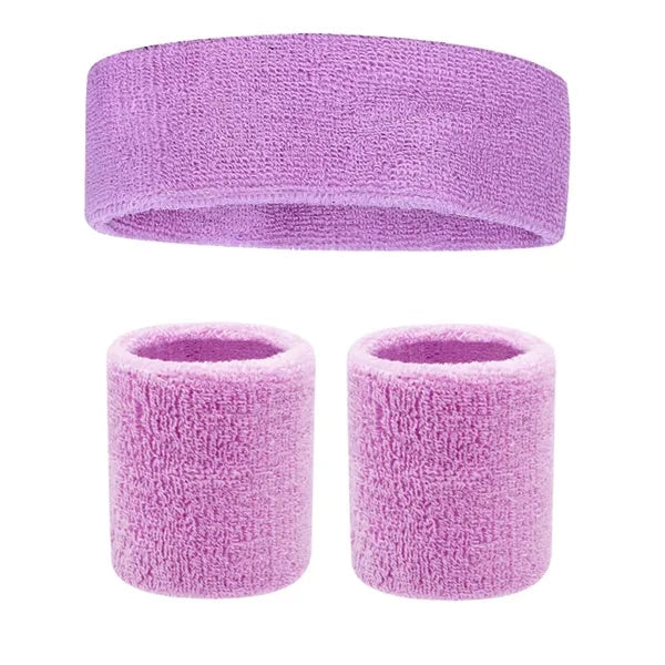 Sports sweatband and wristband set